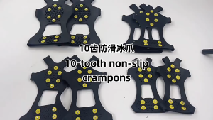 SRAS แผ่นยางกันลื่นบนพื้นหิมะ สายรัดรองเท้ากันลื่น แผ่นสตั๊ดติดรองเท้า รองเท้าหิมะ หมุดเหล็ก เดินบนหิมะ สายกันลื่นหิมะ