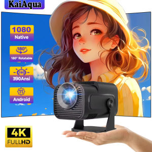 New KaiAqua HY320 Projector Android 11 390ANSI HD 4K Native 1080P Dual Wifi6 BT5.0 Cinema level Portable Projetor HY300 Upgrated