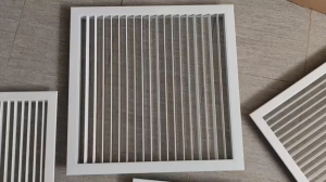 Cửa gió Điều Hòa Nan Bầu Dục Nhôm Sơn Tĩnh Điện 300x300mm