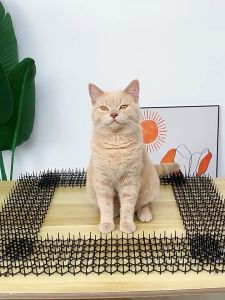 5pcs 13x49cm Cat Scat Mat With Spikes Anti-Cat and Pest Pad Cat Repellent Mat Plastic Garden Netting