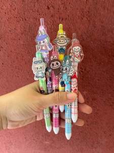 Pulpen Gel Klik Crying Baby/ Molly/ Labubuu crylic (1 set isi 6pc)