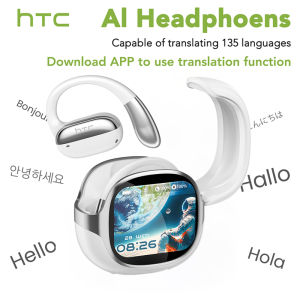 HTC | HTC Bluetooth Headset Surround Sound Hi-Fi Stereo Comfort Fit Lightweight Open Ear for Sport Running Wireless Earbuds NE58