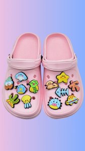 Set charm gắn dép collection 3 mẫu đa dạng SC62-SC94 bộ charm sticker gắn dép chất nhựa dẻo phụ kiện trang trí dép