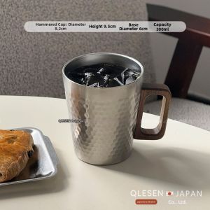 QIAOLESEN | American Double Layer Handle Cup 304 Stainless Steel