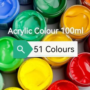 Acrylic Paint Colour 100ml for Art Canvas Painting 雷诺兹丙烯颜料 Waterproof Safe and Non-toxic for kids student drawing picture Art Stationery 墙绘手绘diy 防水 油画