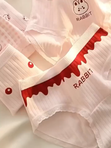 6Pcs/Set Celana Dalam Wanita Motif Bunga Renda Pinggiran Tengah Celana Dalam Katun Perempuan Celana Dalam Wanita Bernapas