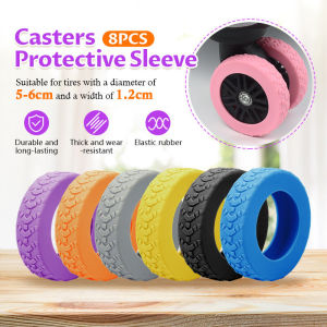 8Pcs Silicone Wheels Protector For Luggage Reduce Noise Travel Luggage Suitcase Wheels Cover Thicken Texture Luggage Accessories 行李箱輪子保护