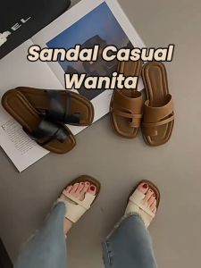 Sandal Jepit Jempol Wanita / Sandal Wanita / Sandal Tali / Sandal Jepit Kulit Sintesis / Sandal Anti slip Korean Style