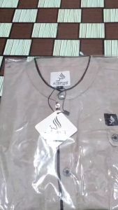 Baju Koko Pria Dewasa Lengan Pendek Model Kurta Tuhfah Size M L XL Branded Alanza Muslim Wear