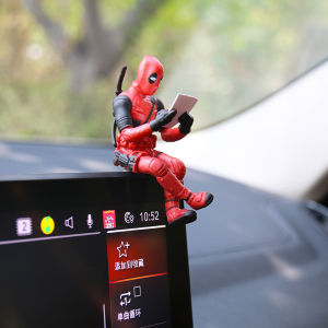 Desk Decoration Deadpool Car Home Office Marvel 8cm X-MAN Funny Cute Figure Model Toys Desk Decoration