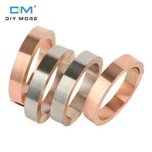แถบทองแดงบริสุทธิ์ T2 Diymore/ชุบนิกเกิลแถบทองแดง5เมตรสำหรับ18650 26650 21700แพ็คแบตเตอรี่ลิเธียมไอออนจุดเชื่อม0.15มม./0.2มม. แถบทองแดง