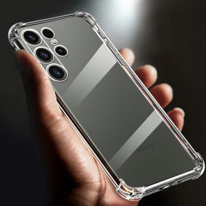 For Samsung Galaxy S24 Ultra S24 Plus S24 Phone Case Thickened Shockproof Soft TPU Transparent Back Cover