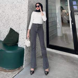 HW Cutbray Jeans Wanita - Celana Cutbray Strecht Kekinian - Cutbray Flared- Streetch Premium Quality