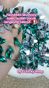 Payet Mata Diamond Kristal Akrilik Jahit ukuran 7*15 Grade b per 20 pcs