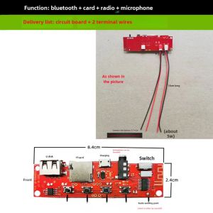 Bluetooth Audio Amplifier Board Module Color Light MP3 Board Bluetooth Receiver Radio DIY Speaker Subwoofer