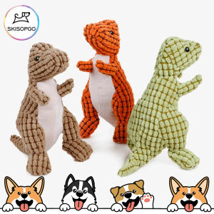 SKISOPGO Plush Animal Shape Chew Dinosaur Toy Dog Chew Stuffed Vocal Toy Apply To Training Exercise Puppy Chihuahua Toys