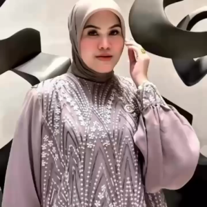 Dehadi Fs Lunna Lace Maxi Dress Pesta Bahan Ceruty Babydoll Mix Burkat Mewah Elegant Kekinian