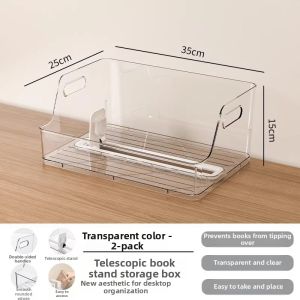 HALEXIONG | Anti-tipping Bookend Organizer Auto-springback Extendable