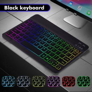Mini RGB Wireless Keyboard Rainbow LED Light Keyboard Mouse Colorful Backlight Design Set Dorm Artifact Student Keyboard Set