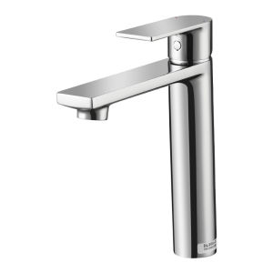 Extended Height Anti-Splash Single Hole Hot and Cold Basin Faucet