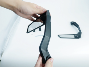 H3539 Universal Motorcycle Handguard & Rearview Mirrors - 180° Rotating Wind Wing Design