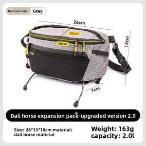 Hikeman Multi-functional Outdoor Chest Bag Waterproof Dyneema Cycling Sports Pouch Large Capacity Adjustable Crossbody Travel