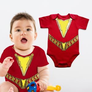 Shazam Superhero Baby Costume 0–12M | Cotton Bodysuit Monthly Outfit for Newborn Infant Baby Boys | Baby Onesies PH