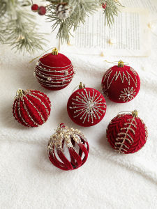 Đồ Trang Trí Cây Thông Noel Gangheng 8cm Màu Đỏ Rượu Vang Sơn Bóng Đồ Trang Trí Lễ Hội Quà Tặng