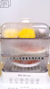 [In Stock] 40L MultiFunction Steamer Cooker One three-Layer MultiPurpose Food Steamer Cooker With Stainless Steel