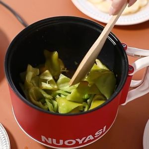 GOCAT Japan Heater for Cooking Noodles Multifunctional 1.8L Mini Electric Hot Pot Cooker Nonstick Frying Cooker Electric Mini Cooker Fry Pan(Double-Layer)