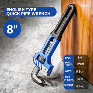 New Heavy Duty Adjustable Pipe Wrench 8 10 12 Inch Forged Steel Straight Spanner Universal Plumbing Tool For Plumber Home Repair