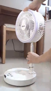 LGAO Foldable Air Cooling Fan with Light Wireless Rechargeable Charging Fan Air Cooler with Remote Control Compact