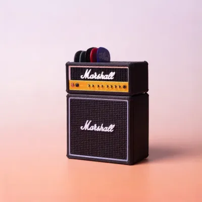 Rock Bass Guitar Pick Storage Box Combines Head And Body Styles Pick Holder Electric Guitar Accessories