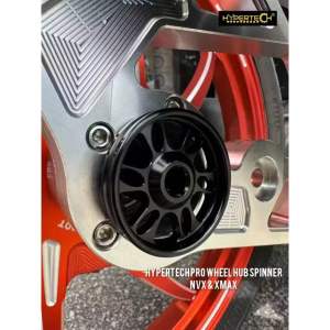 HYPERTECH PRO WHEEL HUB CNC SPINNER NVX XMAX NMAX YAMAHA NVX155 XMAX250 NMAX155 WHEEL NUT RIM NUT GOLD BLACK GREY AEROX SWING ARM CAP