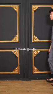 JUBAH LAKI - LAKI DEWASA BORDIR SIMPEL ELEGAN GAMIS PRIA DEWASA LENGAN PENDEK