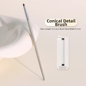 Goodgudi | Professional Double Headed Angle Eyebrow Powder Brush and Spiral Lash & Brow Brush Flat Large