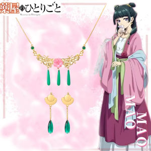 Maomao Necklace Anime The Apothecary Diaries Maomao Earrings Women Girls Halloween Role play Accessories Gift