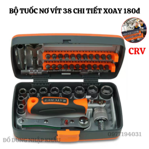 Bộ tuốc nơ vít mini 38 chi tiết xoay 180d bằng thép CRV đa chức năng