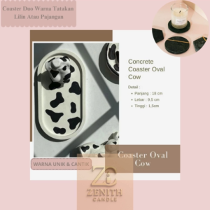 ZC - Tatakan Gelas Elegan Motif Polka Kotak-Kotak | Dekorasi Konkrit Modern | Aksesori Properti