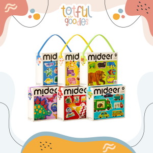 Mideer MY FIRST ARTIST PUZZLE Animals Cars Dinosaur Fun Educational Jigsaw Storage Bag Set