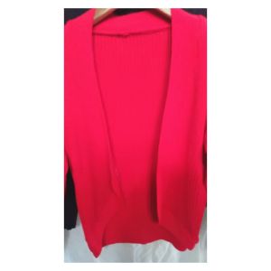 Balleroo Rajut Motif Jalur Salur Sweater Kartigan Lengan Panjang