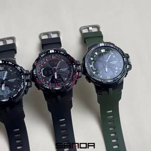 SANDA New 3333 Fashion Mens Electronic Watch Outdoor Sports Multi Functional Waterproof LED Student Digital Electronic Watch