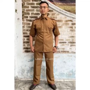 Seragam Keki Pemda PNS/ Setelan Baju Keki Pemda PNS Cowok lengan panjang