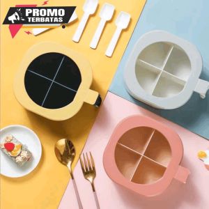 Kotak Penyimpanan Bumbu Serbaguna 4 Slot dengan Tutup - Wadah Rasa Dapur Modern