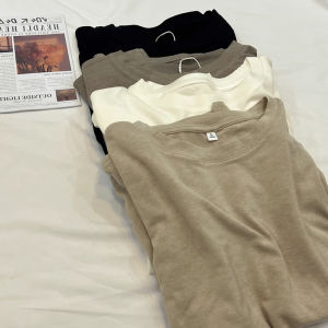 chaqi | Loose Long Sleeve Knitted Base Shirt Womens Summer 2025 New Style Round Neck Sun Protection Cover Up Meat Concealing Top