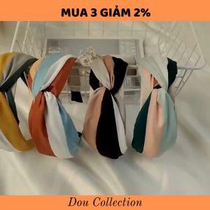 Băng đô cài tóc (bờm tóc) nữ đẹp vải phối nhiều màu gọng nhựa Cao Cấp phong cách Hàn Quốc - Mã CT002