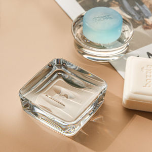 Thickened Japanese Style Soap Dish Transparent Luxury Bathroom Home Use Soap Box High End Bathroom Storage Organizer