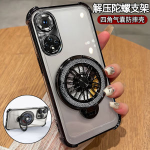 Ultra-Thin Silicone Case for Huawei Honor 50 pro Transparent Protective Cover with Airbag Full Protection Anti-Fall Soft Shell for Men And Women with Curved Screen And Stand Stress Relief