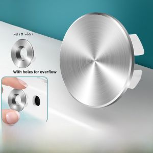 304 Stainless Steel Overflow Ring Ceramic Wash Basin Decorative Cover Face Basin Overflow Hole Plug Anti-odor Plug Home Decor