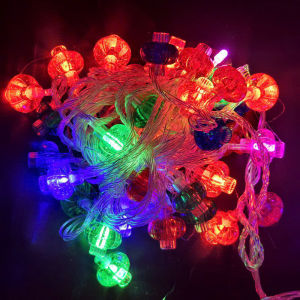 Dây Đèn Trang Trí Lồng Đèn Đủ Màu - Dây Đèn Led Hình Đèn Lồng Nhấp Nhấy Nhiều Màu 3M - Đèn Chóp Decor Noel Tết Đèn Đom Đóm - Đèn Chóp 7 Màu